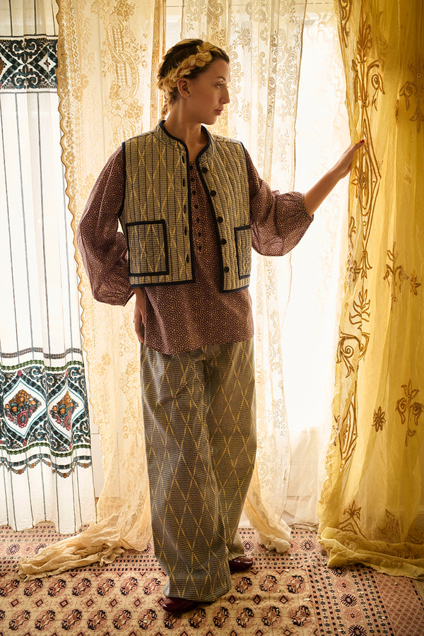 HABIBA AMINA IKAT PANTS RELAXED Pants INDIGO