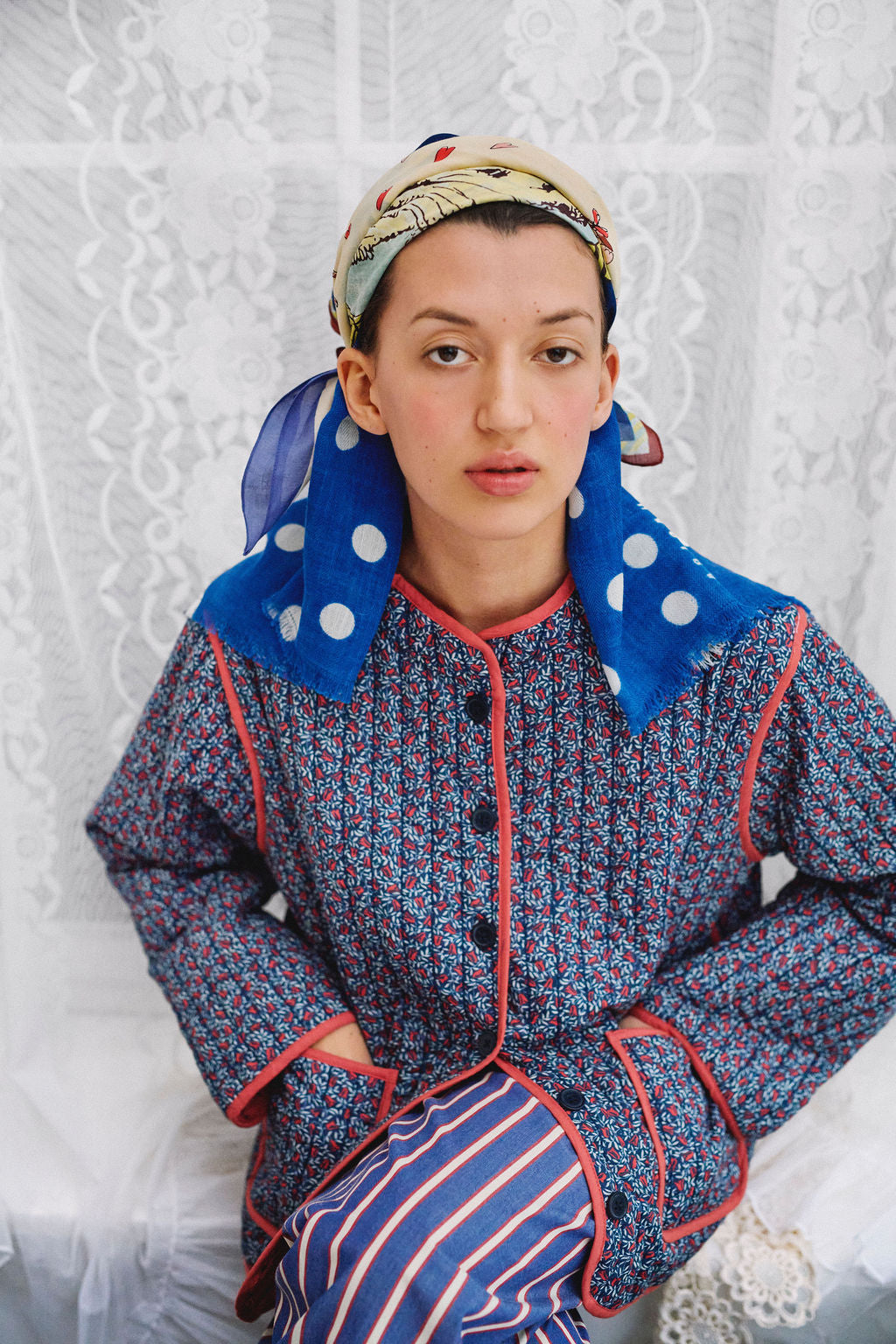 HABIBA CAMPANULA QUILTED CHINA JACKET Jacket INDIGO
