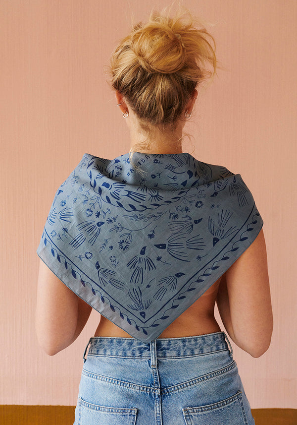 HABIBA PATTIE BANDANA Bananas & Scarves SAPPHIRE