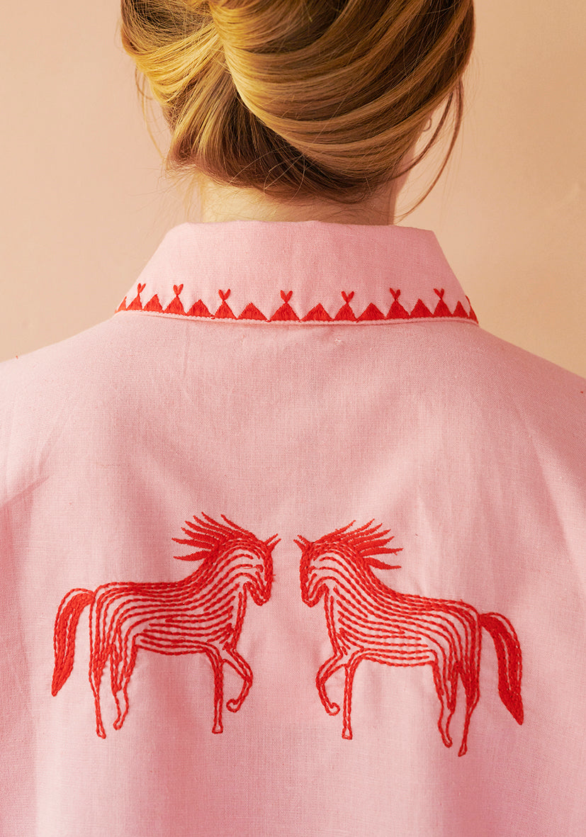 HABIBA POLLY EMBROIDERY JACKET Jacket FLAMINGO