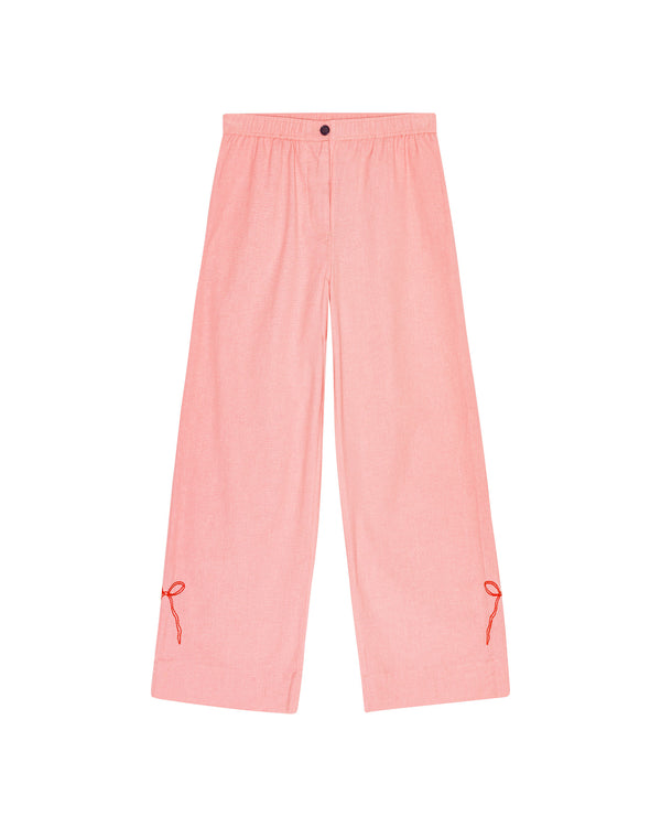 HABIBA POLLY EMBROIDERY PANTS RELAXED Pants FLAMINGO