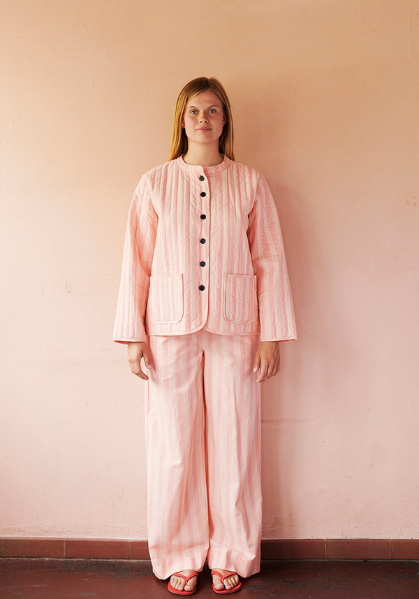 HABIBA STOCKHOLM STRIPE PANTS RELAXED Pants FLAMINGO