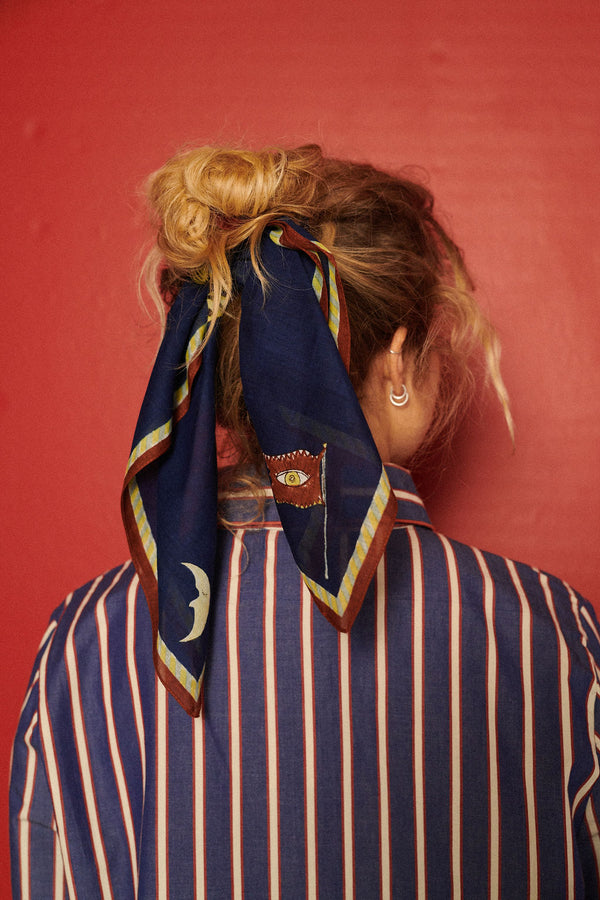 HABIBA TIGER BANDANA Bananas & Scarves INDIGO