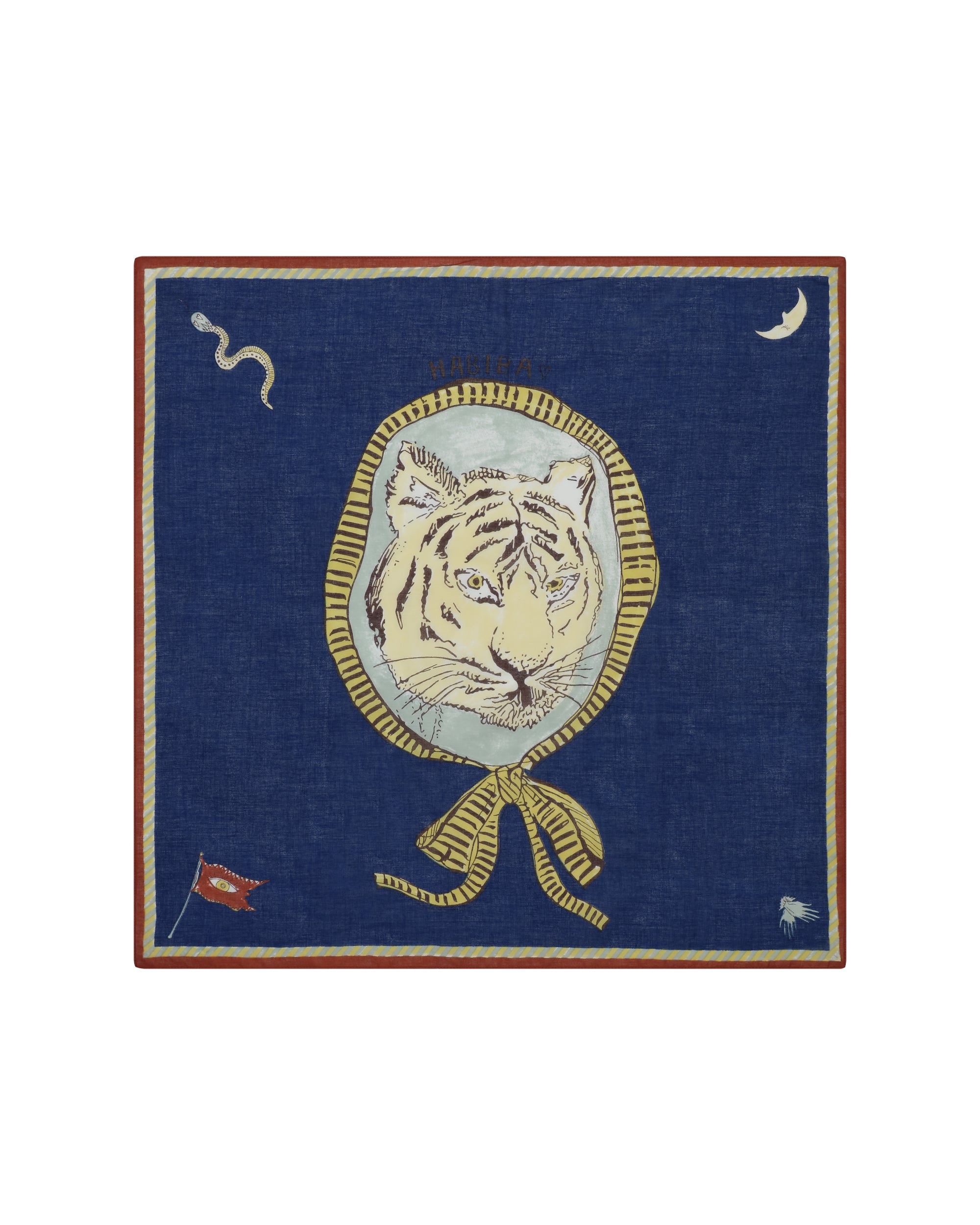 HABIBA TIGER BANDANA Bananas & Scarves INDIGO