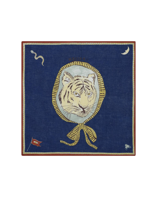HABIBA TIGER BANDANA Bananas & Scarves INDIGO